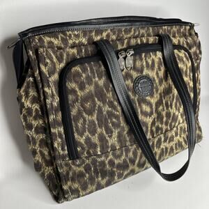 RICARDO BEVERLY HILLS Serengeti Leopard Tapestry Tote Bag Carry On Style # 8017